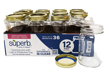 Superb Regular Mouth Pint Jars