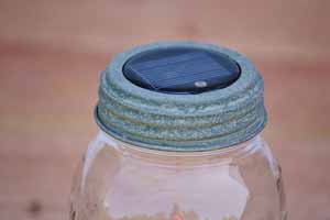 Galvanized Mason Jar Solar Light